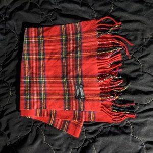 Christian Dior Monsieur Red Plaid Scarf